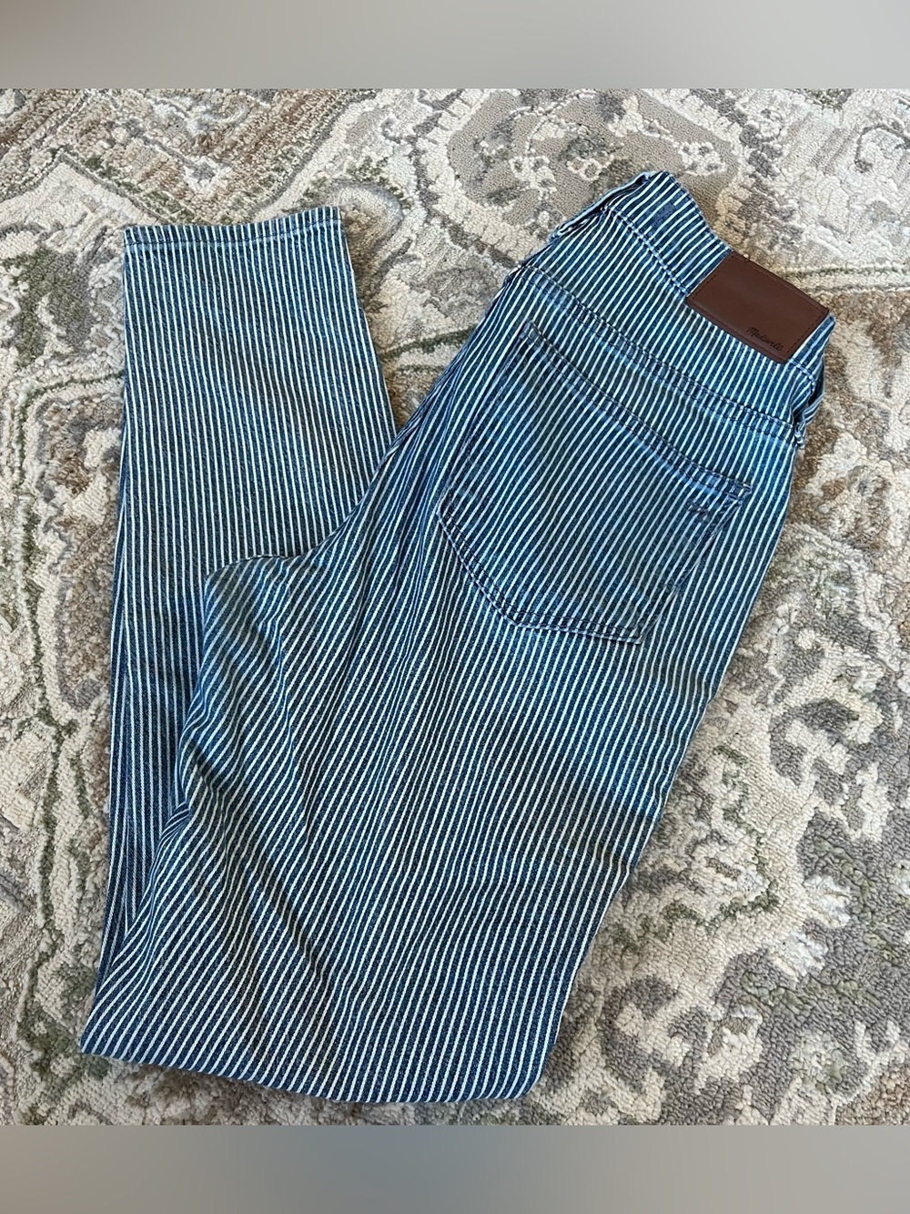 New Madewell Seersucker Skinny Jeans